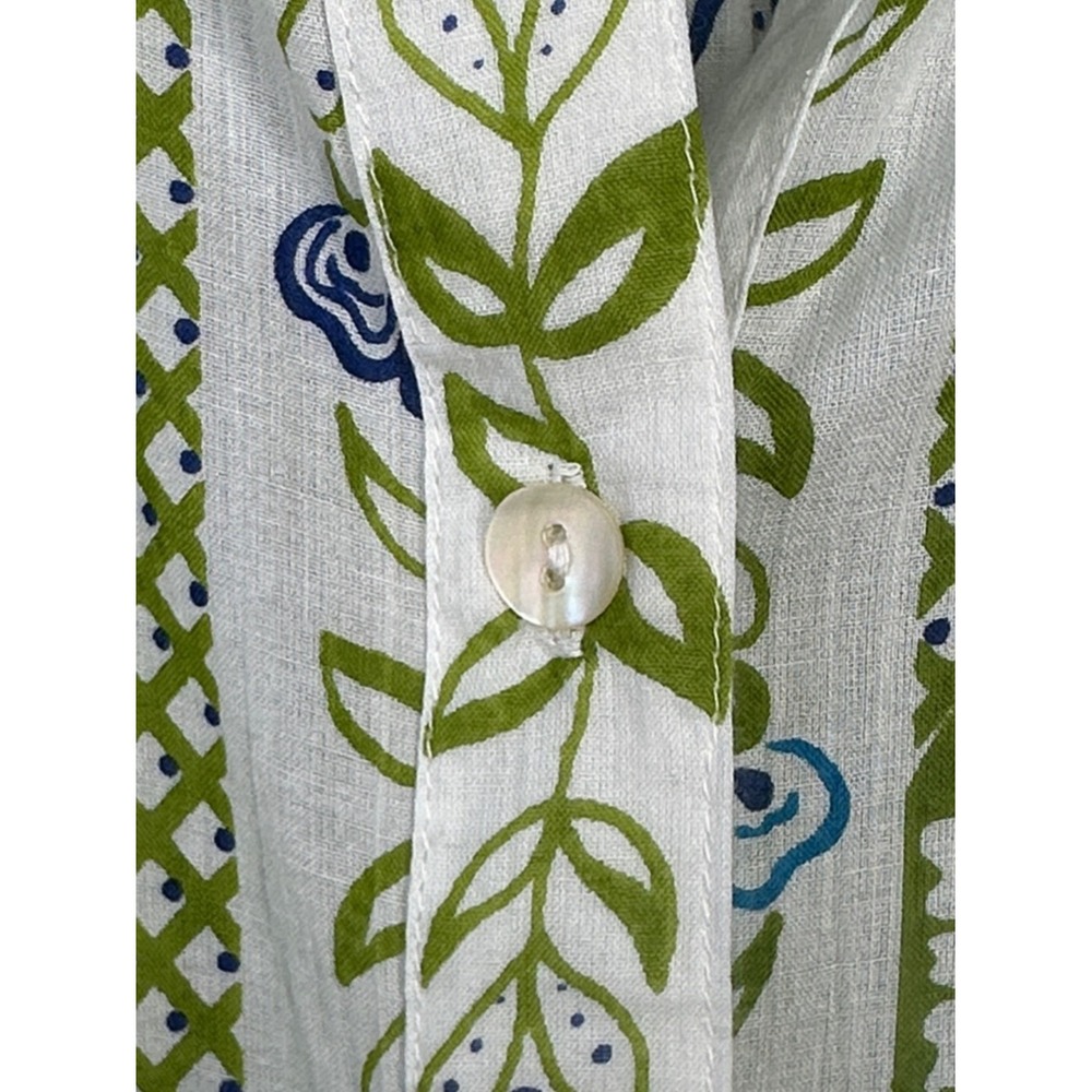 Haute Hippie 100%‎ Cotton Floral Button Up Midi Dress Cover Up Size Medium - Picture 7 of 14